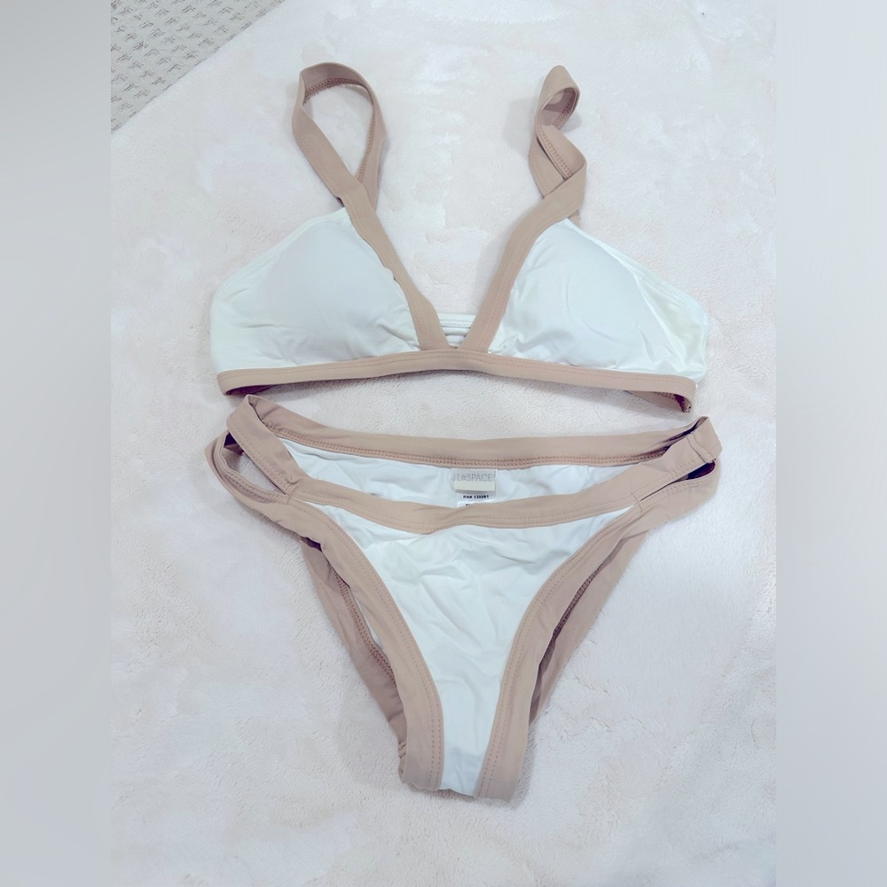 L*Space White Triangle Bikini Set - image 3
